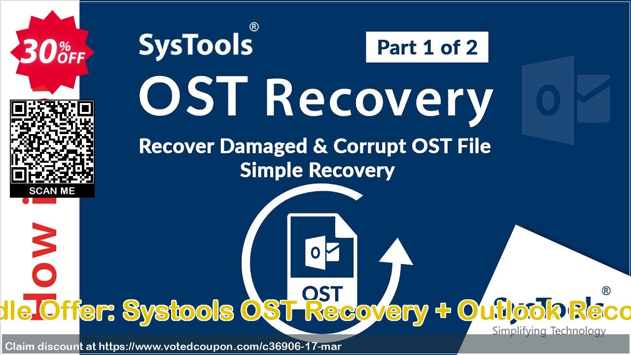 Bundle Offer: Systools OST Recovery + Outlook Recovery Coupon, discount 25% OFF Bundle Offer: Systools OST Recovery + Outlook Recovery, verified. Promotion: Awful sales code of Bundle Offer: Systools OST Recovery + Outlook Recovery, tested & approved