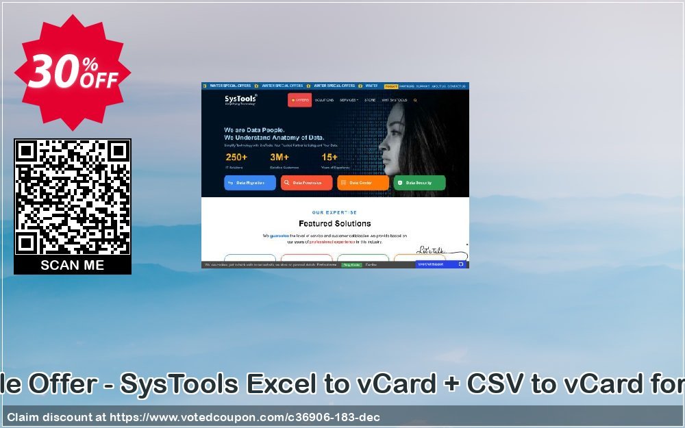 Bundle Offer - SysTools Excel to vCard + CSV to vCard for MAC Coupon Code Jun 2023, 30% OFF - VotedCoupon