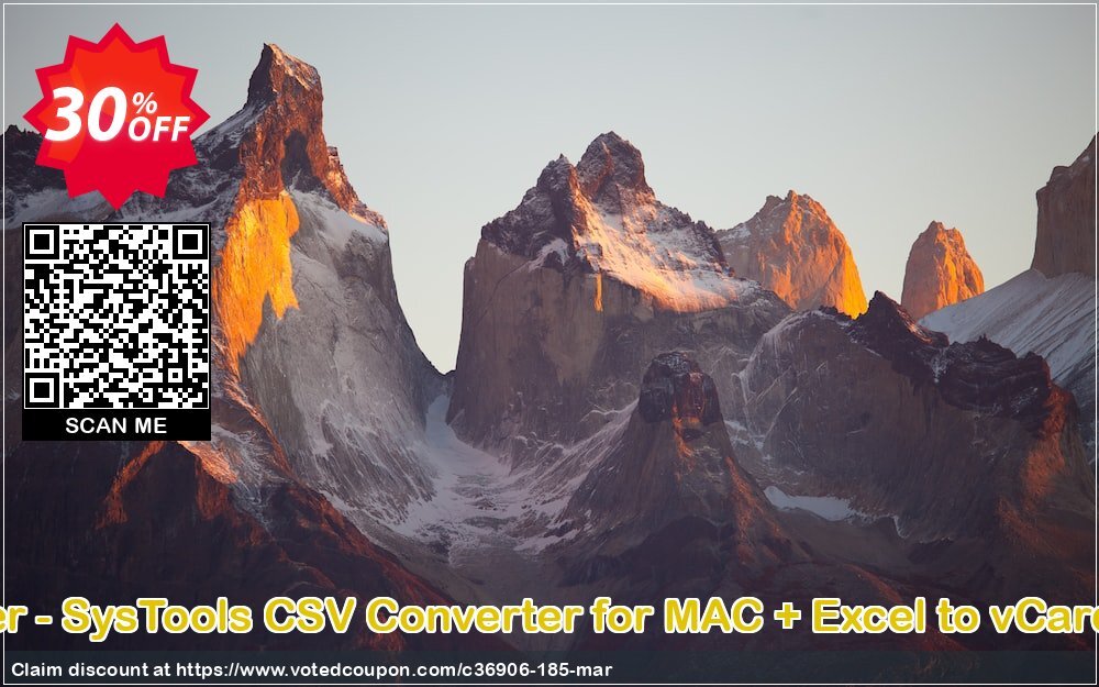 Bundle Offer - SysTools CSV Converter for MAC + Excel to vCard Converter Coupon, discount SysTools Summer Sale. Promotion: 