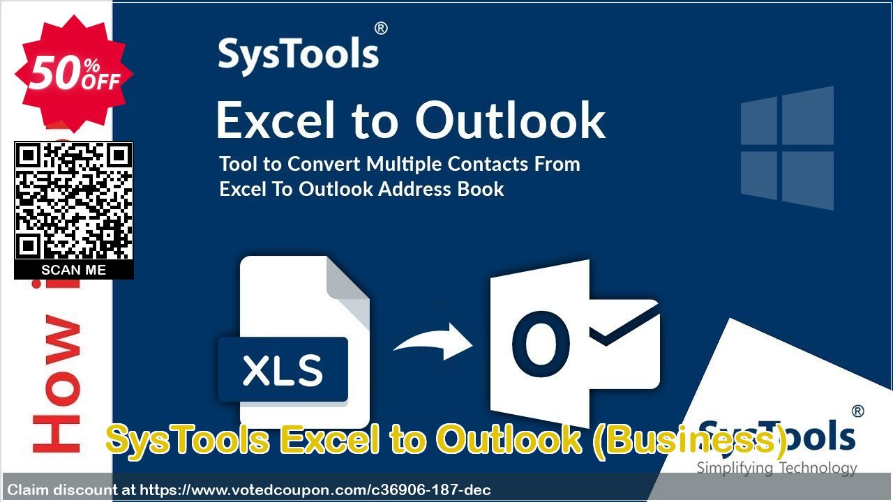 SysTools Excel to Outlook, Business  Coupon, discount SysTools coupon 36906. Promotion: 