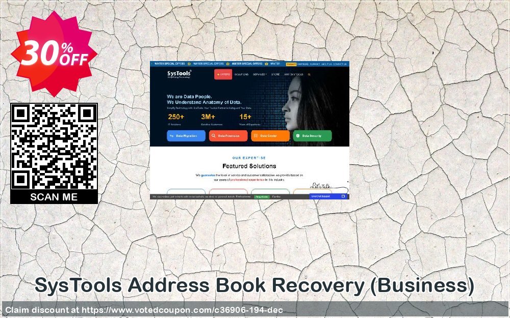 SysTools Address Book Recovery, Business  Coupon, discount SysTools coupon 36906. Promotion: 