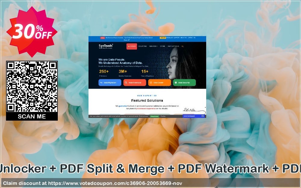 BO - PDF Recovery + PDF Unlocker + PDF Split & Merge + PDF Watermark + PDF Form Filler + PDF Toolbox Coupon, discount SysTools Spring Sale. Promotion: big deals code of BO - PDF Recovery + PDF Unlocker + PDF Split & Merge + PDF Watermark + PDF Form Filler + PDF Toolbox 2024