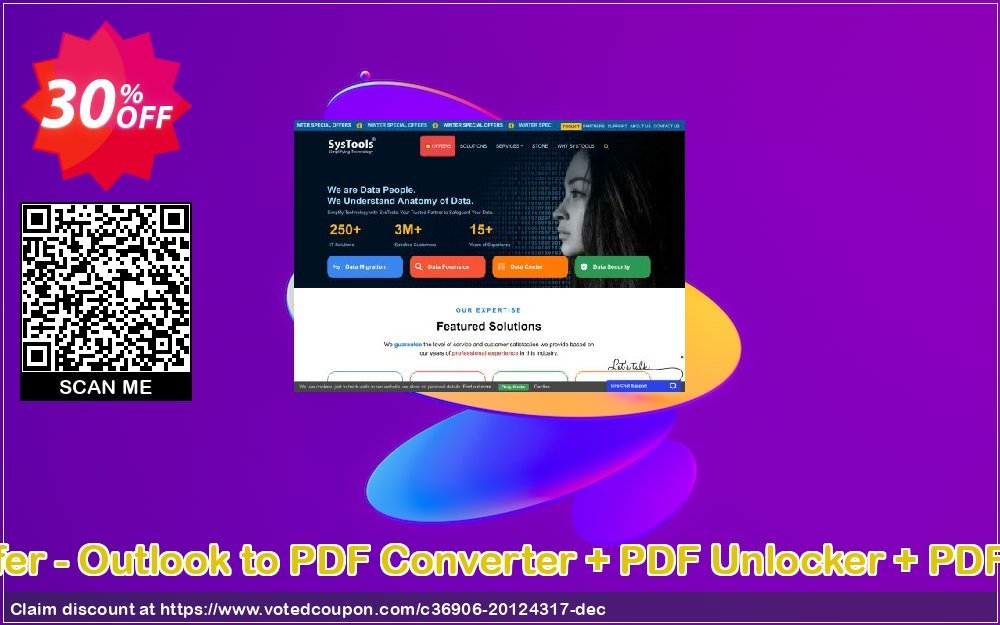 Bundle Offer - Outlook to PDF Converter + PDF Unlocker + PDF Recovery Coupon, discount SysTools Summer Sale. Promotion: excellent discounts code of Bundle Offer - Outlook to PDF Converter + PDF Unlocker + PDF Recovery 2024