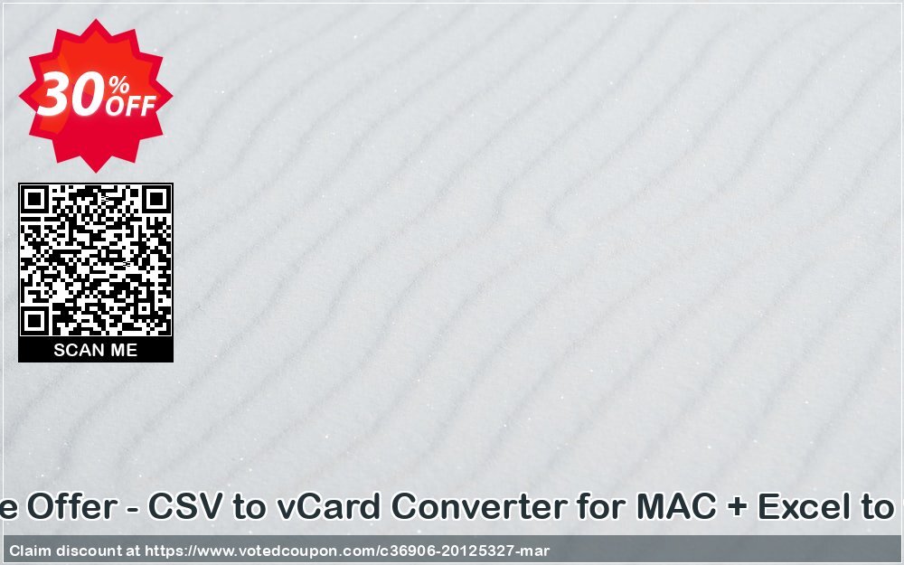 Bundle Offer - CSV to vCard Converter for MAC + Excel to vCard Coupon Code Apr 2024, 30% OFF - VotedCoupon