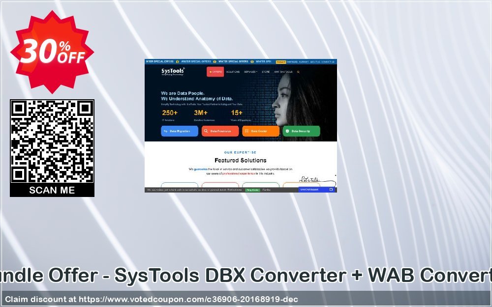 Bundle Offer - SysTools DBX Converter + WAB Converter Coupon, discount SysTools Summer Sale. Promotion: amazing discount code of Bundle Offer - SysTools DBX Converter + WAB Converter 2024