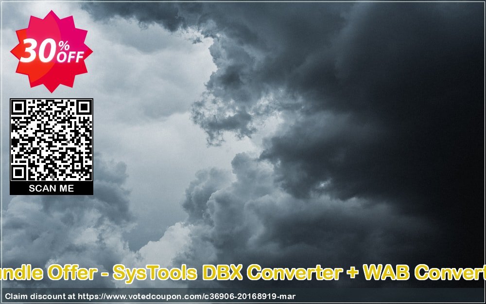 Bundle Offer - SysTools DBX Converter + WAB Converter Coupon, discount SysTools Summer Sale. Promotion: amazing discount code of Bundle Offer - SysTools DBX Converter + WAB Converter 2024