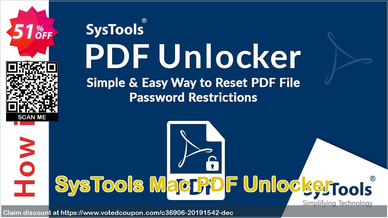 SysTools MAC PDF Unlocker Coupon Code Apr 2024, 51% OFF - VotedCoupon