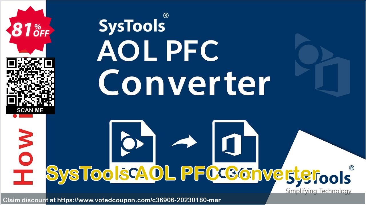 SysTools AOL PFC Converter Coupon, discount 80% OFF SysTools AOL PFC Converter, verified. Promotion: Awful sales code of SysTools AOL PFC Converter, tested & approved