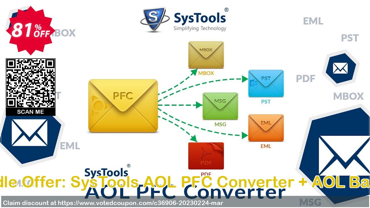 Bundle Offer: SysTools AOL PFC Converter + AOL Backup Coupon Code May 2024, 81% OFF - VotedCoupon