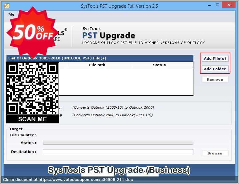 SysTools PST Upgrade, Business  Coupon Code Apr 2024, 50% OFF - VotedCoupon