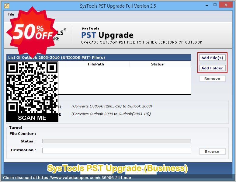 SysTools PST Upgrade, Business  Coupon Code Jun 2024, 50% OFF - VotedCoupon