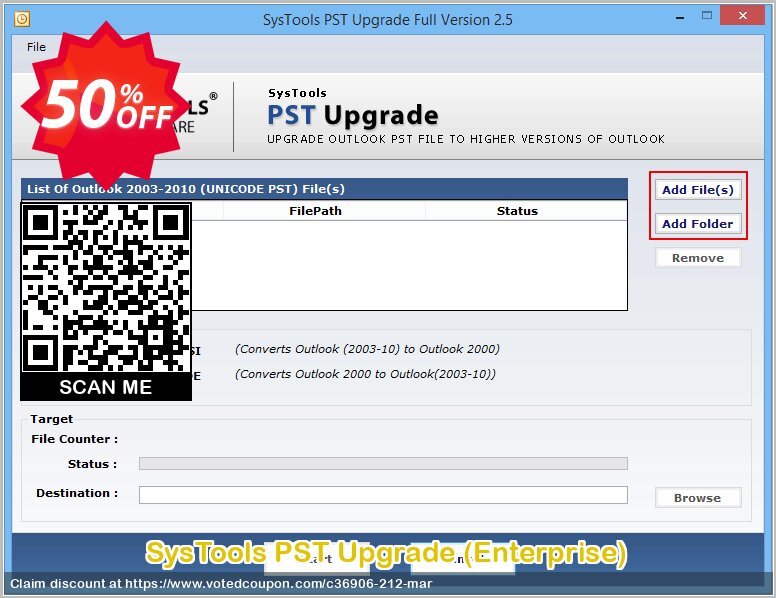 SysTools PST Upgrade, Enterprise  Coupon Code Apr 2024, 50% OFF - VotedCoupon