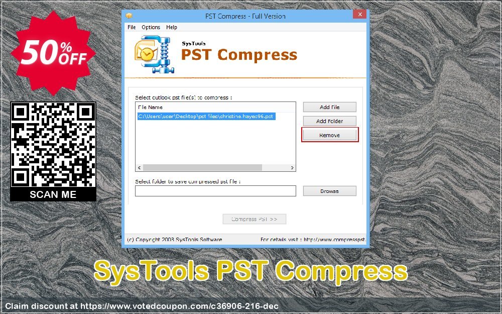 SysTools PST Compress Coupon Code Jun 2023, 50% OFF - VotedCoupon