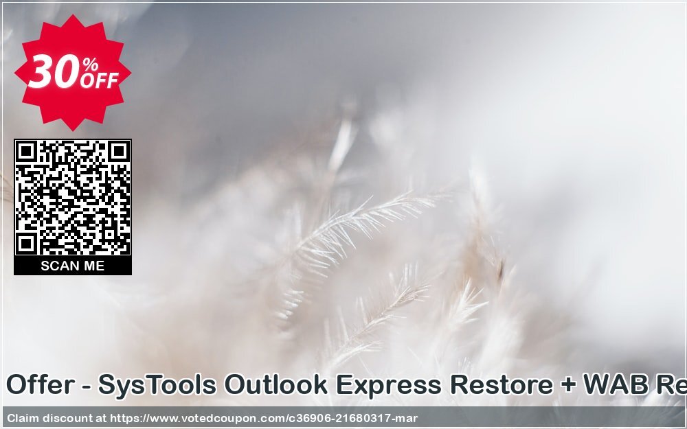 Bundle Offer - SysTools Outlook Express Restore + WAB Recovery Coupon, discount SysTools Summer Sale. Promotion: awful discount code of Bundle Offer - SysTools Outlook Express Restore + WAB Recovery 2024