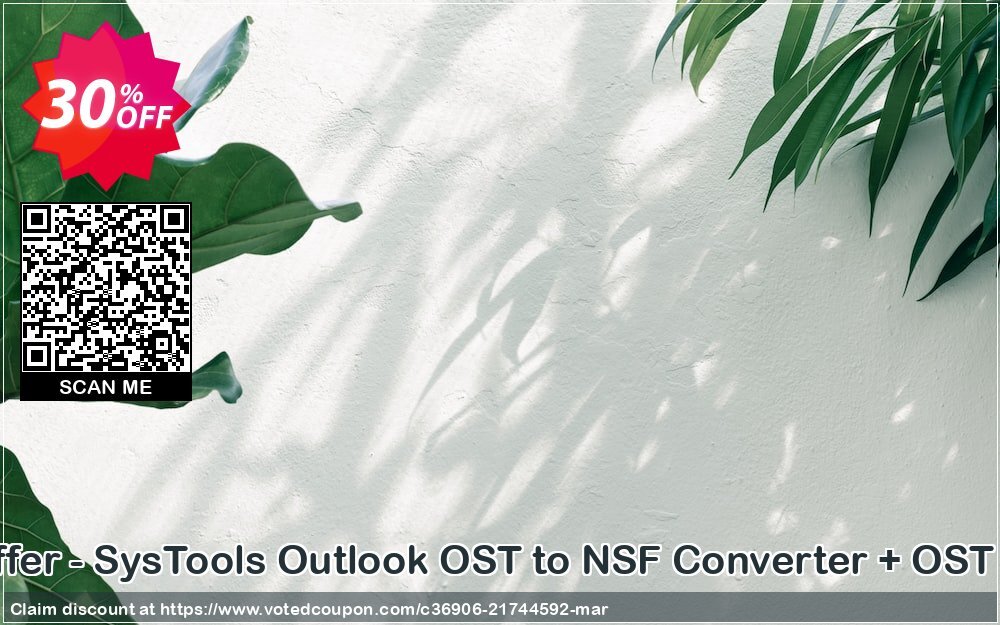 Bundle Offer - SysTools Outlook OST to NSF Converter + OST Recovery Coupon, discount SysTools Summer Sale. Promotion: imposing promo code of Bundle Offer - SysTools Outlook OST to NSF Converter + OST Recovery 2024