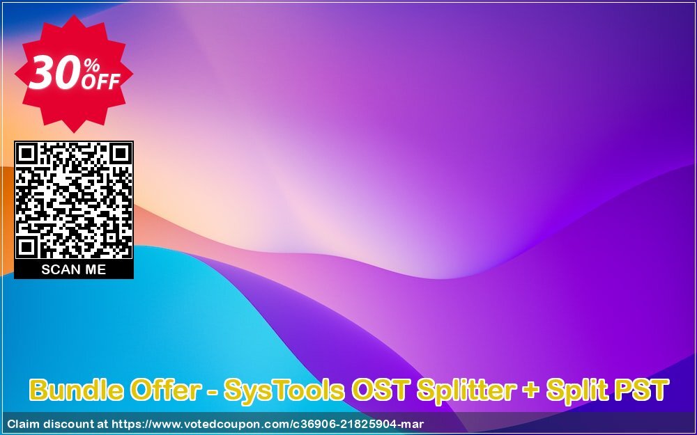 Bundle Offer - SysTools OST Splitter + Split PST Coupon, discount SysTools Summer Sale. Promotion: marvelous promo code of Bundle Offer - SysTools OST Splitter + Split PST 2024