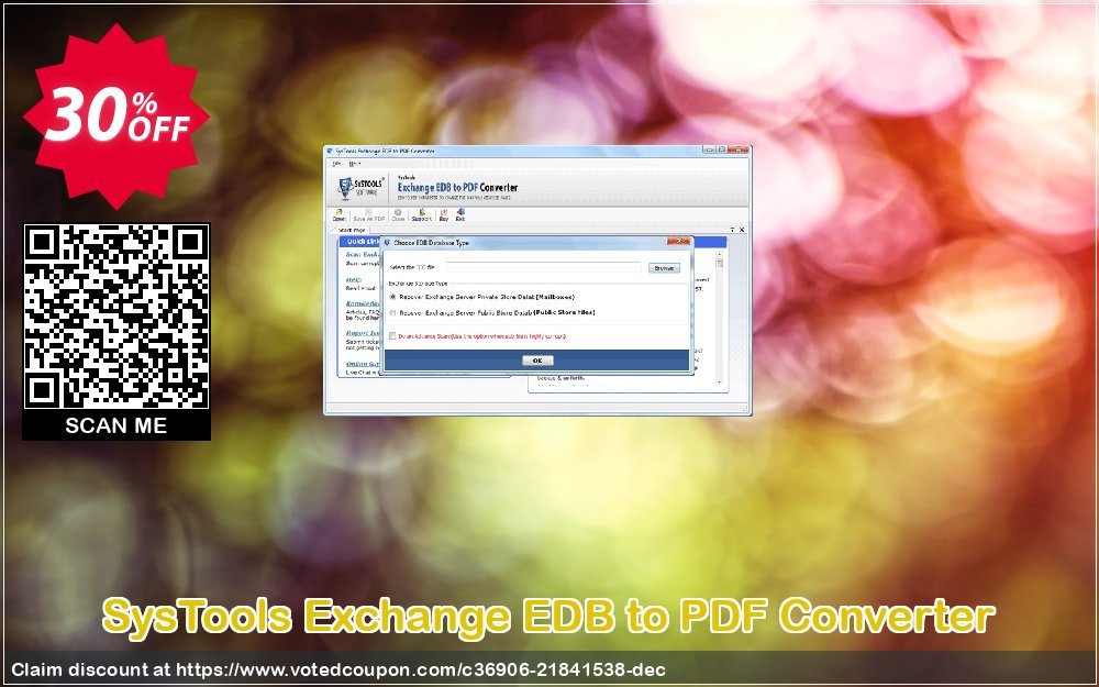 SysTools Exchange EDB to PDF Converter Coupon Code Apr 2024, 30% OFF - VotedCoupon