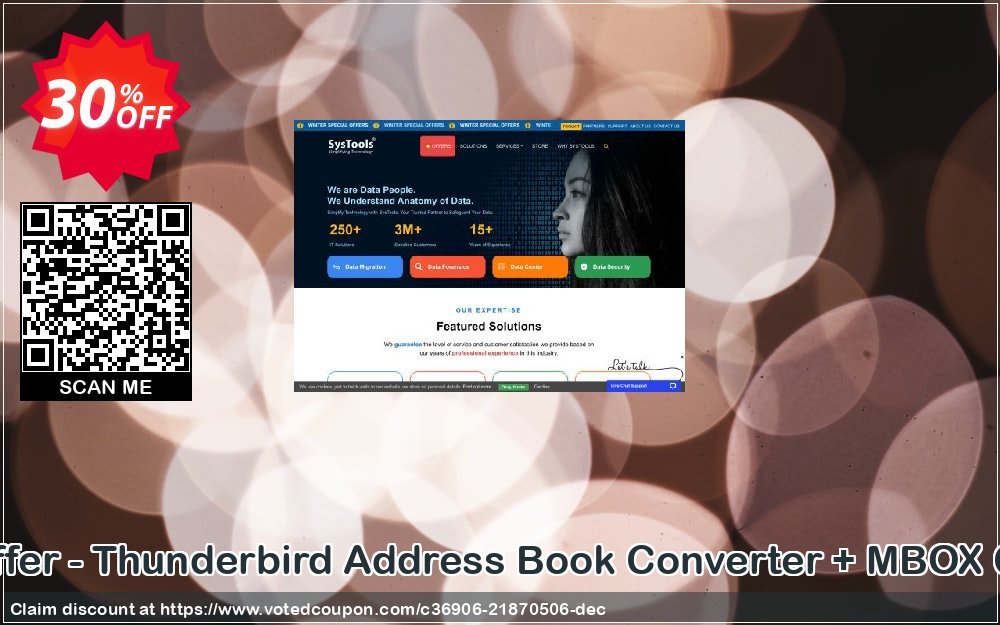 Bundle Offer - Thunderbird Address Book Converter + MBOX Converter Coupon, discount SysTools Summer Sale. Promotion: super offer code of Bundle Offer - Thunderbird Address Book Converter + MBOX Converter 2024