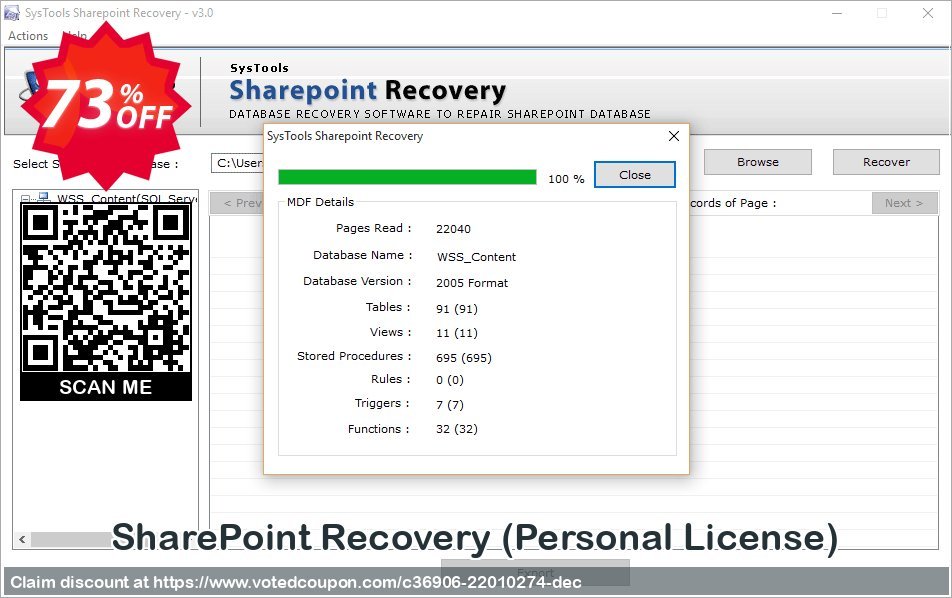 SharePoint Recovery, Personal Plan  voted-on promotion codes