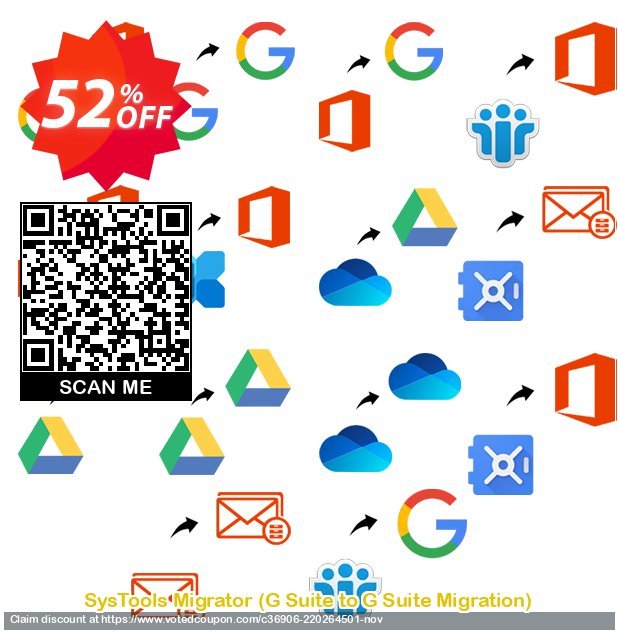 SysTools Migrator, G Suite to G Suite Migration  Coupon Code Apr 2024, 52% OFF - VotedCoupon