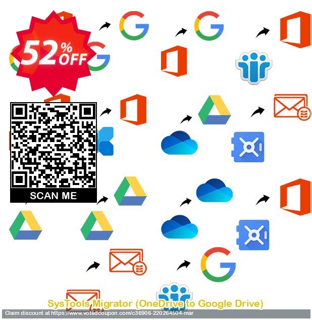 SysTools Migrator, OneDrive to Google Drive  Coupon Code May 2024, 52% OFF - VotedCoupon