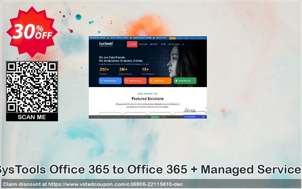 SysTools Office 365 to Office 365 + Managed Services voted-on promotion codes