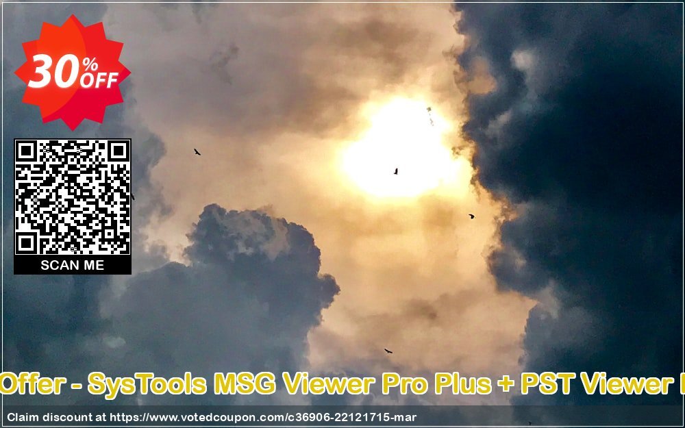 Bundle Offer - SysTools MSG Viewer Pro Plus + PST Viewer Pro Plus Coupon, discount SysTools Summer Sale. Promotion: special discount code of Bundle Offer - SysTools MSG Viewer Pro Plus + PST Viewer Pro Plus 2024