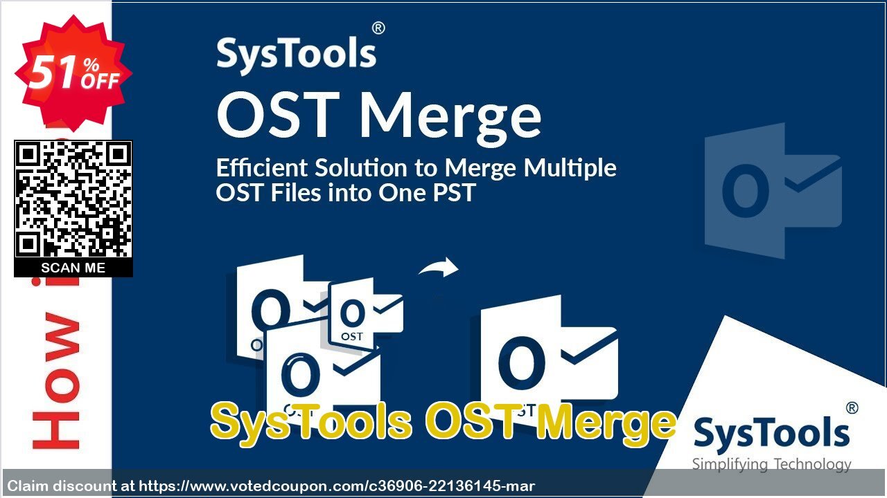 SysTools OST Merge Coupon Code May 2024, 51% OFF - VotedCoupon