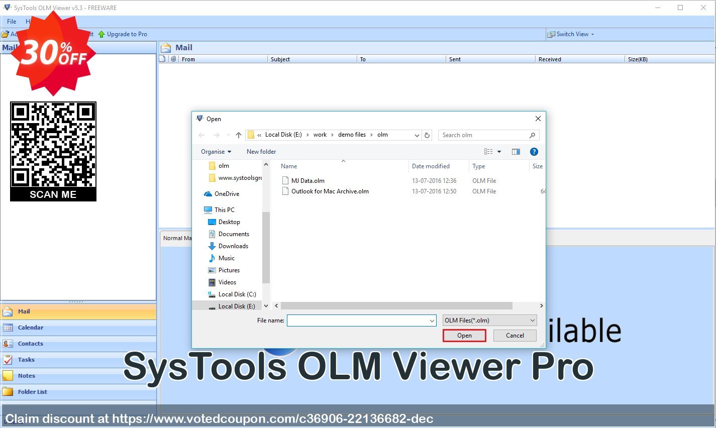 SysTools OLM Viewer Pro voted-on promotion codes