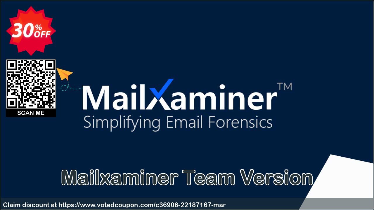 Mailxaminer Team Version Coupon, discount Mailxaminer Team  Version Wondrous discount code 2024. Promotion: Wondrous discount code of Mailxaminer Team  Version 2024