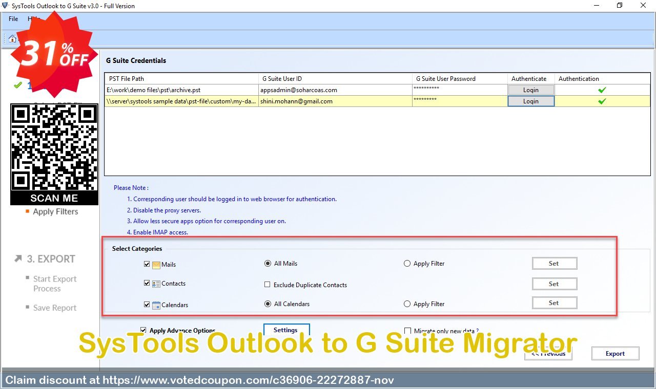 SysTools Outlook to G Suite Migrator Coupon Code Apr 2024, 31% OFF - VotedCoupon