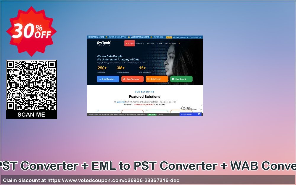 Special Bundle Offer - DBX to PST Converter + EML to PST Converter + WAB Converter + WINDOWS Mail Converter Coupon, discount SysTools Summer Sale. Promotion: awful promotions code of Special Bundle Offer - DBX to PST Converter + EML to PST Converter + WAB Converter + Windows Mail Converter 2024
