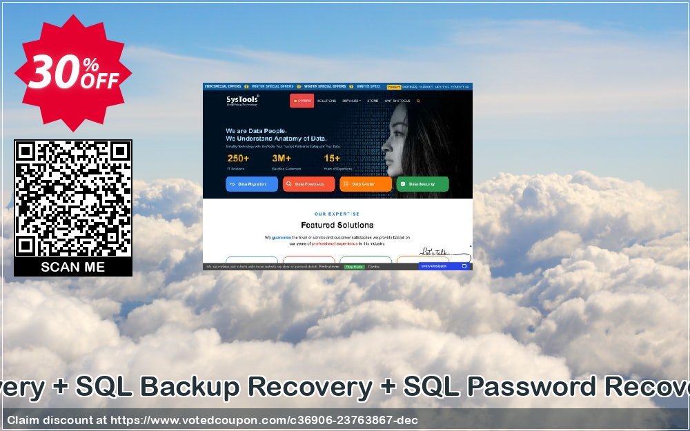 SysTools SQL Recovery + SQL Backup Recovery + SQL Password Recovery + SQL Decryptor Coupon, discount SysTools Summer Sale. Promotion: exclusive sales code of Special Offer - SQL Recovery + SQL Backup Recovery + SQL Password Recovery + SQL Decryptor 2023