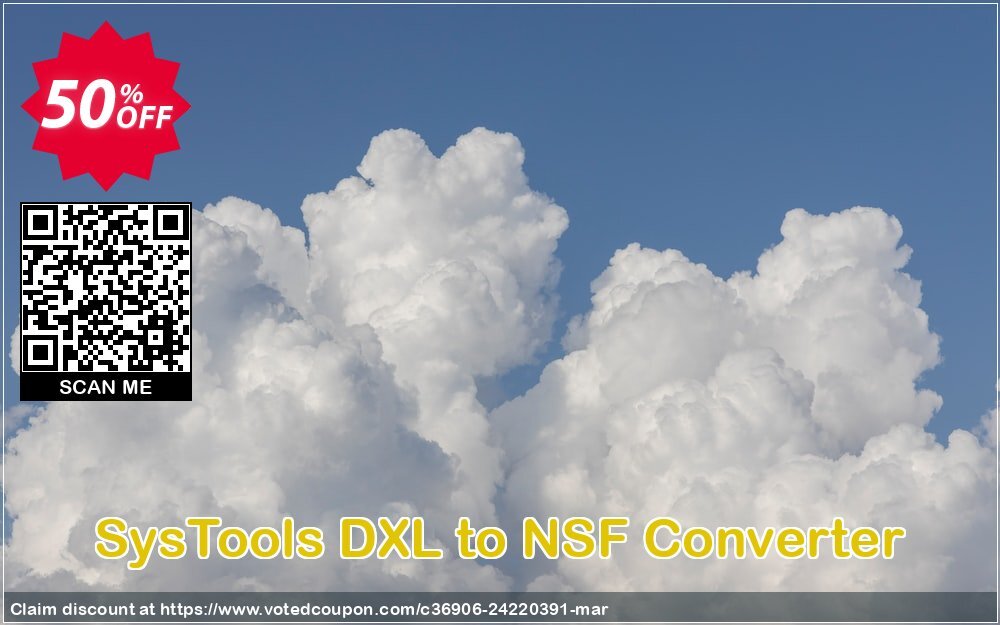 SysTools DXL to NSF Converter Coupon, discount Celebrate this spring season with SysTools and grab the best offers. Get 25% Off on all Software. Promotion: best promo code of SysTools DXL to NSF Converter 2024