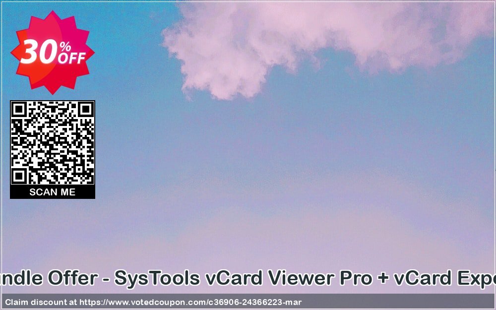 Bundle Offer - SysTools vCard Viewer Pro + vCard Export Coupon Code Apr 2024, 30% OFF - VotedCoupon