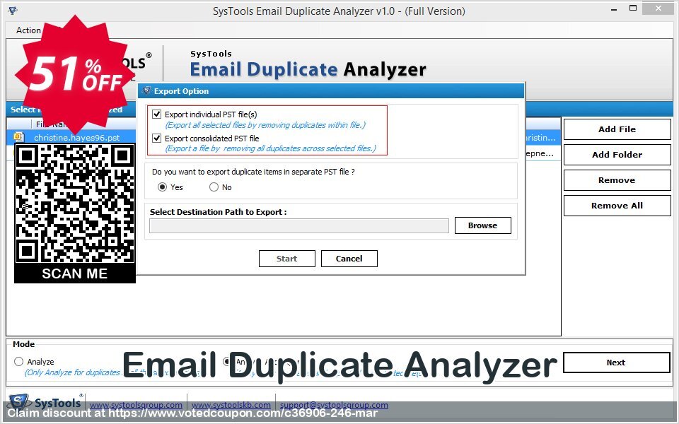 Email Duplicate Analyzer Coupon, discount SysTools Summer Sale. Promotion: 