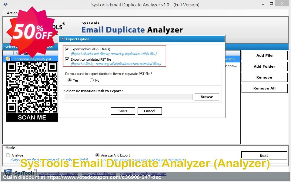 SysTools Email Duplicate Analyzer, Analyzer  Coupon Code Jun 2023, 50% OFF - VotedCoupon