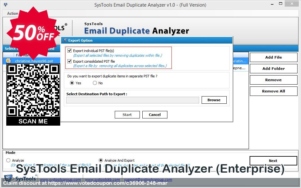 SysTools Email Duplicate Analyzer, Enterprise  Coupon, discount SysTools coupon 36906. Promotion: 