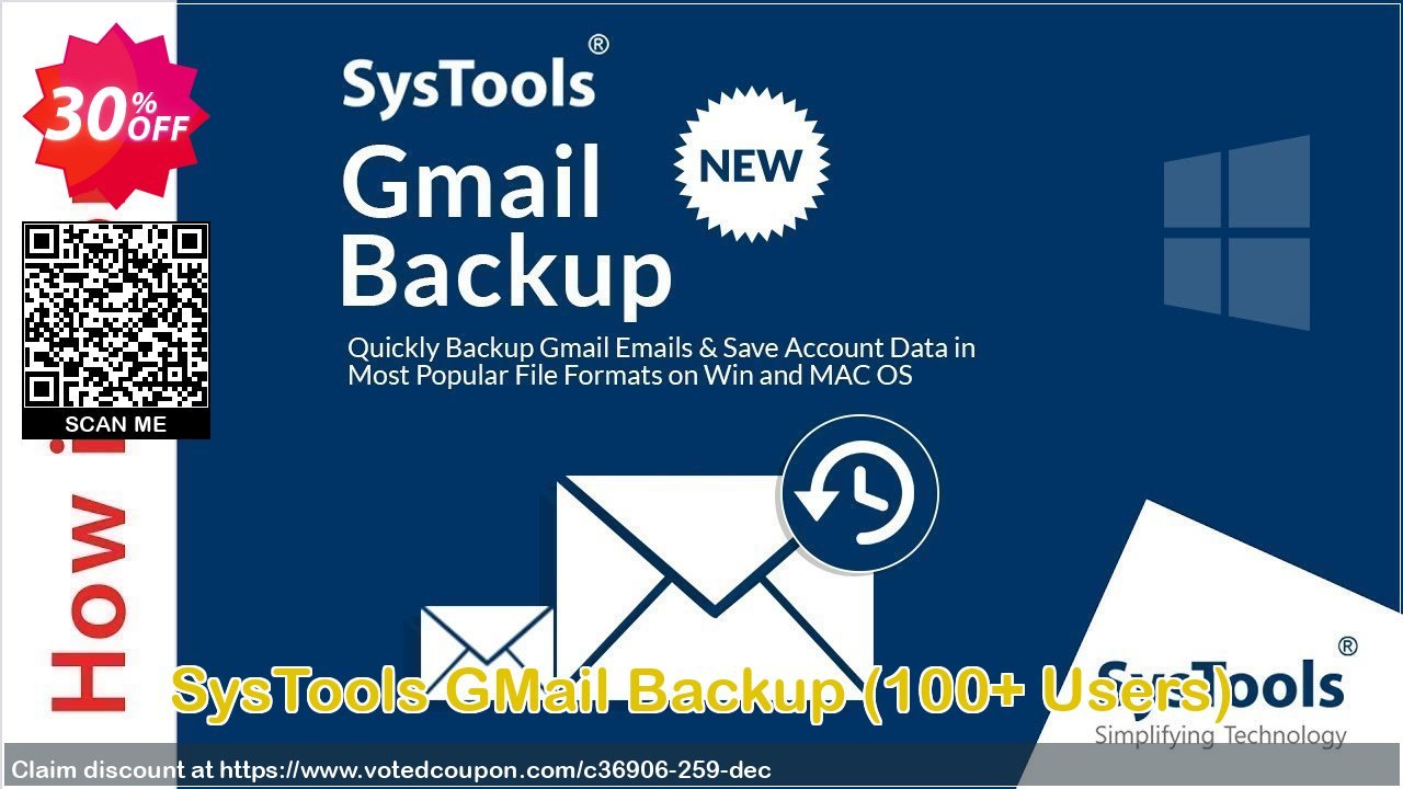 SysTools GMail Backup, 100+ Users  Coupon, discount SysTools coupon 36906. Promotion: 