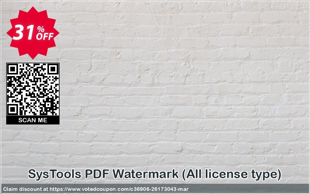 SysTools PDF Watermark, All Plan type  Coupon Code Apr 2024, 31% OFF - VotedCoupon