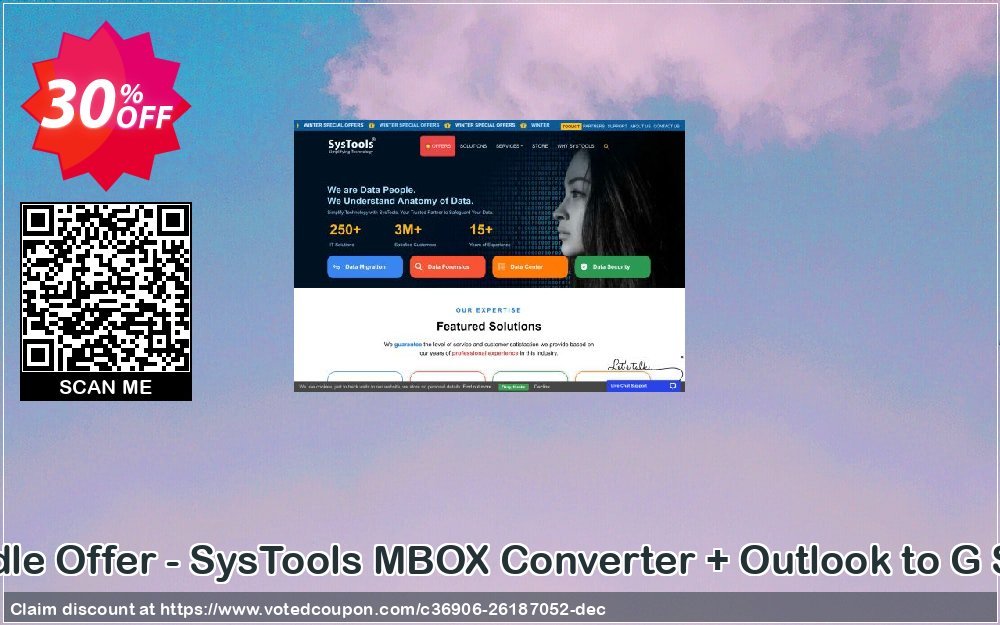 Bundle Offer - SysTools MBOX Converter + Outlook to G Suite Coupon, discount SysTools Frozen Winters Sale. Promotion: Special promo code of Bundle Offer - SysTools MBOX Converter + Outlook to G Suite 2024