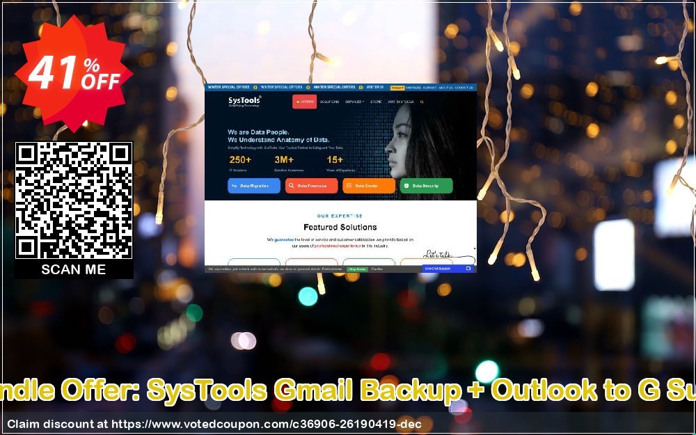 Bundle Offer: SysTools Gmail Backup + Outlook to G Suite Coupon, discount SysTools Email Pre Monsoon Offer. Promotion: Impressive promo code of Bundle Offer - SysTools Gmail Backup + Outlook to G Suite 2024