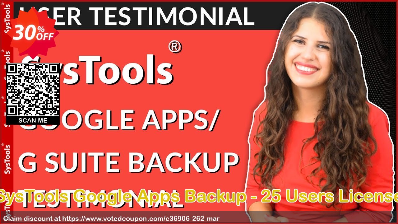 SysTools Google Apps Backup - 25 Users Plan Coupon, discount 30% OFF SysTools Google Apps Backup - 25 Users License, verified. Promotion: Awful sales code of SysTools Google Apps Backup - 25 Users License, tested & approved