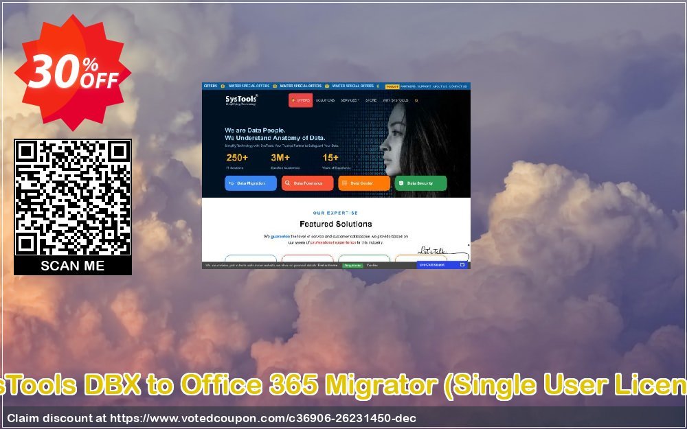 SysTools DBX to Office 365 Migrator, Single User Plan  Coupon, discount SysTools Frozen Winters Sale. Promotion: Stirring deals code of SysTools DBX to Office 365 - One License 2024