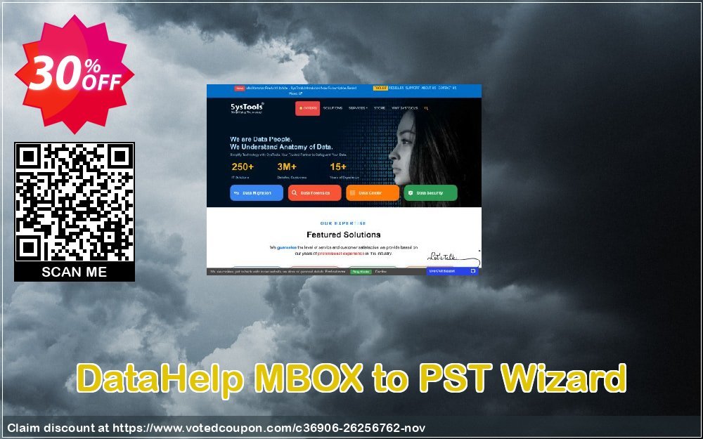DataHelp MBOX to PST Wizard Coupon, discount SysTools Spring Offer. Promotion: Excellent deals code of DataHelp MBOX to PST Wizard 2024