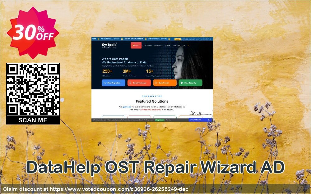 DataHelp OST Repair Wizard AD Coupon, discount SysTools Spring Offer. Promotion: Stunning promo code of DataHelp OST Repair Wizard AD 2024