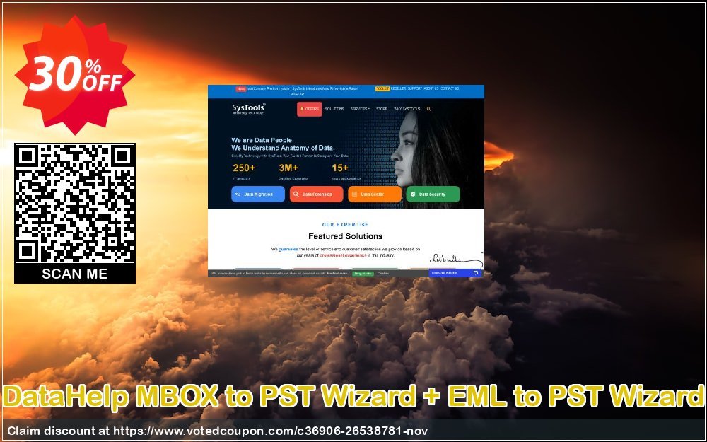 DataHelp MBOX to PST Wizard + EML to PST Wizard Coupon, discount SysTools Spring Offer. Promotion: Staggering promo code of DataHelp MBOX to PST Wizard + EML to PST Wizard 2024