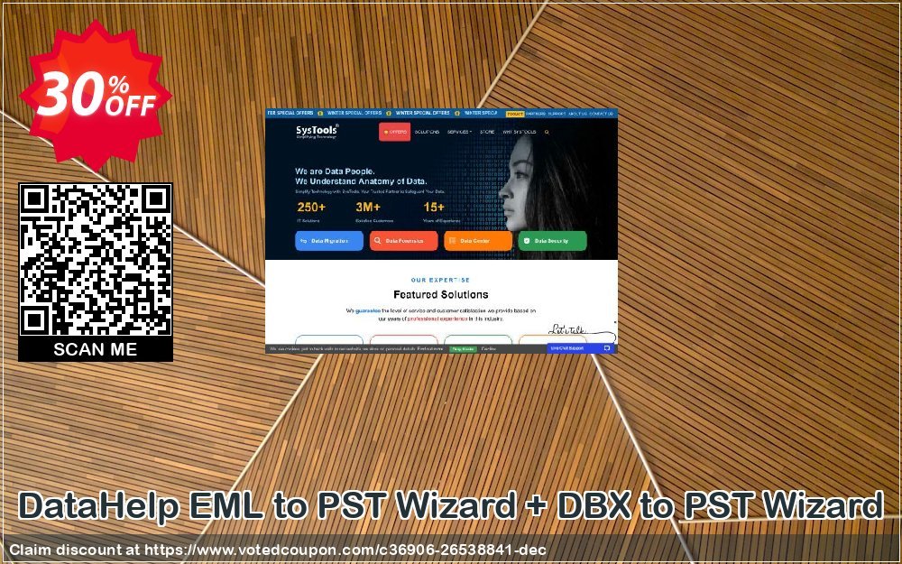 DataHelp EML to PST Wizard + DBX to PST Wizard Coupon, discount SysTools Spring Offer. Promotion: Best deals code of DataHelp EML to PST Wizard + DBX to PST Wizard 2024