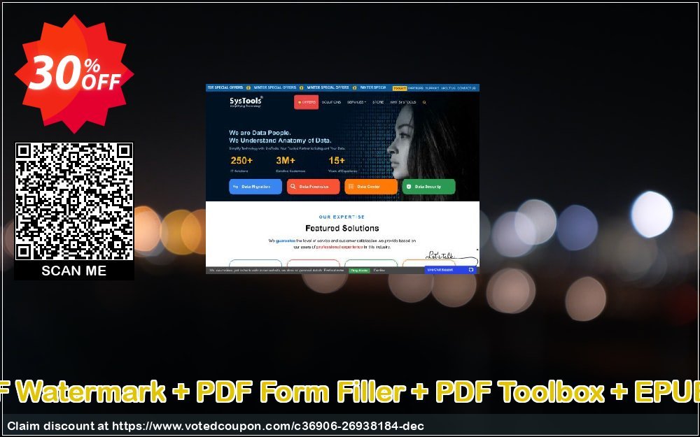 Bundle Offer - PDF Recovery + PDF Unlocker + PDF Split + PDF Watermark + PDF Form Filler + PDF Toolbox + EPUB to PDF + Image to PDF Converter + PDF Watermark Remover Coupon, discount SysTools Pre Monsoon Offer. Promotion: Wondrous offer code of BO - PDF Recovery + PDF Unlocker + PDF Split + PDF Watermark + PDF Form Filler + PDF Toolbox + EPUB to PDF + Image to PDF Converter + PDF Watermark Remover 2023