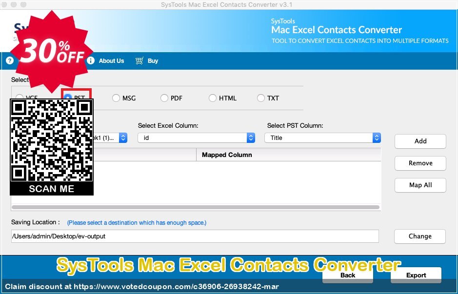 SysTools MAC Excel Contacts Converter Coupon, discount 30% OFF SysTools Mac Excel Contacts Converter, verified. Promotion: Awful sales code of SysTools Mac Excel Contacts Converter, tested & approved